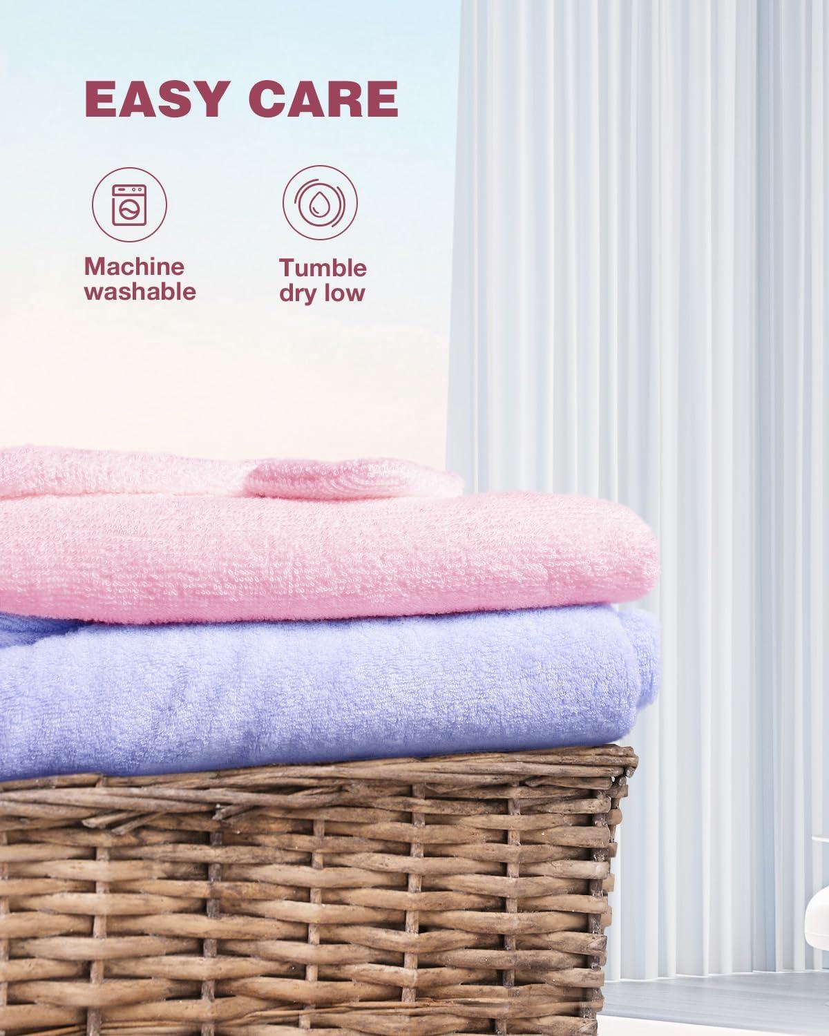 imageZIONOR Hooded Bath Towel for Kids 50L x 35W ExtraLarge Hooded Towels for Big Kids 610 Kids Beach Towels Made from Bamboo Rayon Suitable for Bath Pool BeachPurple Shark3pink Bear