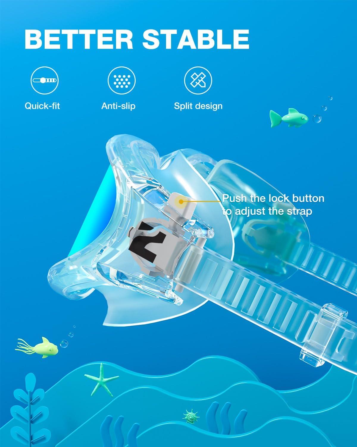 imageZIONOR Kids Swim Goggles G1MINI SE AntiFog Swimming Goggles for Kid Child 614B2 Gold Lens Allclear