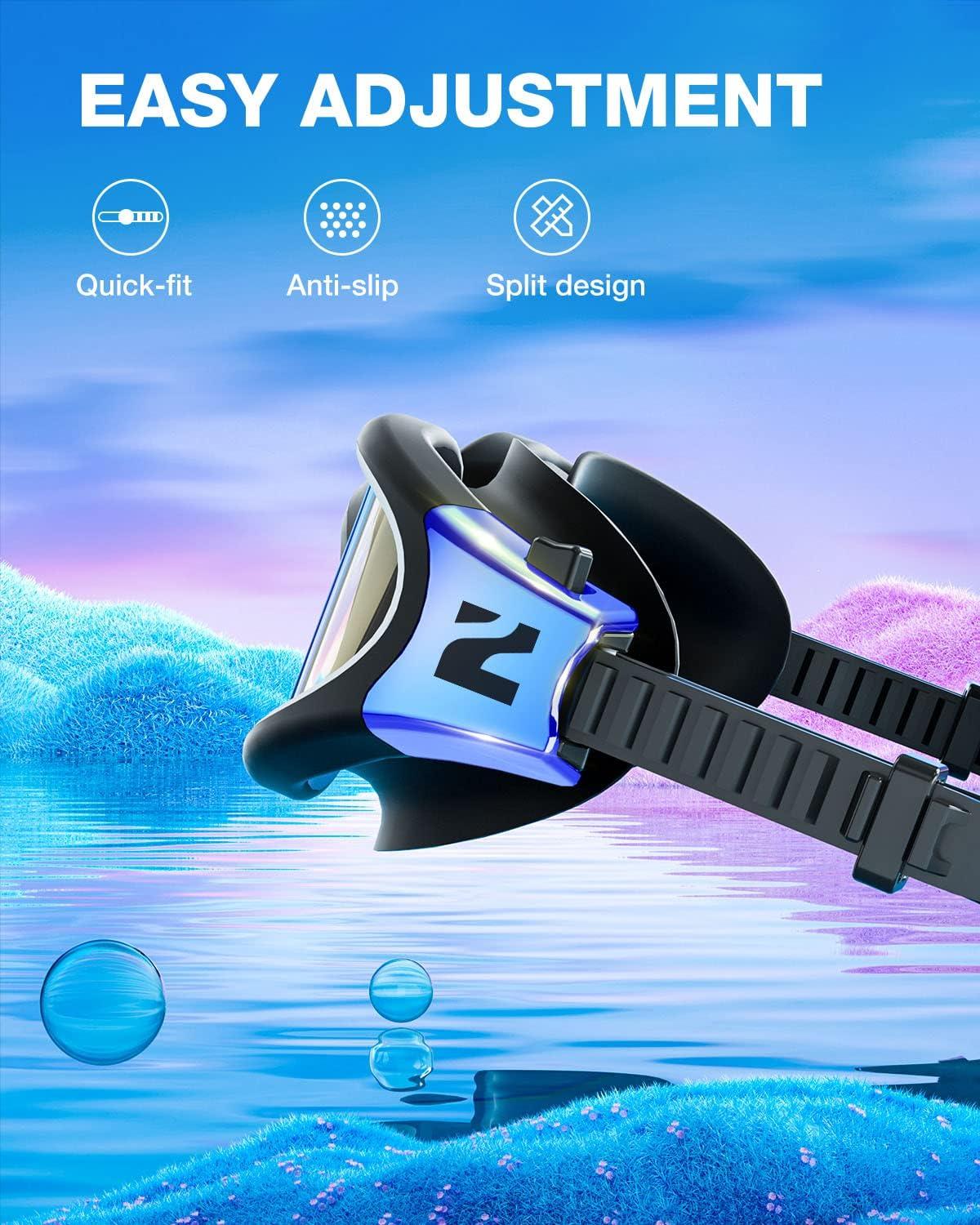 imageZIONOR Kids Swim Goggles G1MINI Ultra Photochromic Polarized Swimming Goggles Boys GirlsA1 Blue Polarized Photochromic