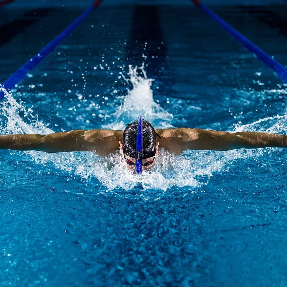 imageZIONOR Snorkel Lap Swimming Swimmer Training Diving Snorkeling Comfortable Mouthpiece OneWay Purge Valve for Pool Open WaterBT1 Swim SnorkelBlue