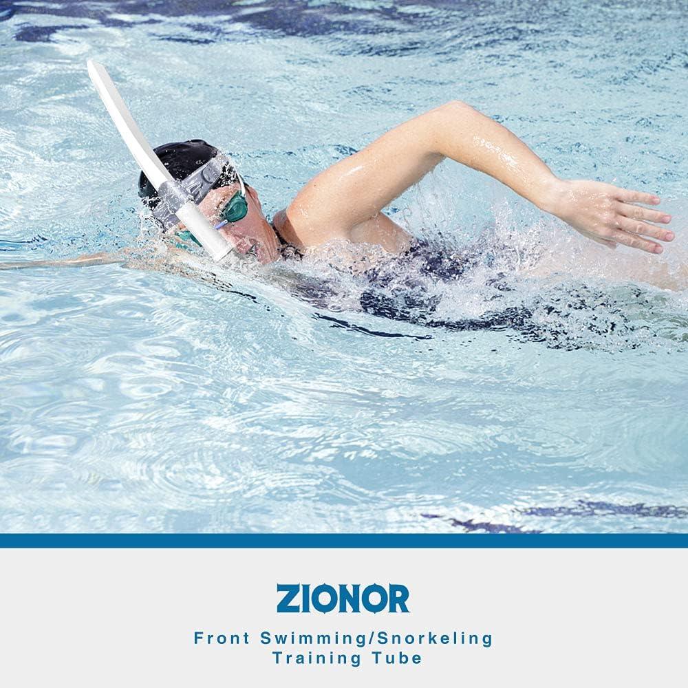 imageZIONOR Snorkel Lap Swimming Swimmer Training Diving Snorkeling Comfortable Mouthpiece OneWay Purge Valve for Pool Open WaterT1 Swim SnorkelWhite