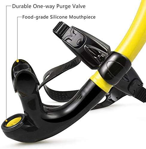 imageZIONOR Snorkel Lap Swimming Swimmer Training Diving Snorkeling Comfortable Mouthpiece OneWay Purge Valve for Pool Open WaterT1 Swim SnorkelYellow