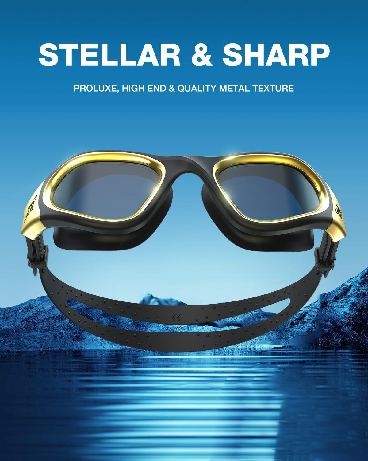 imageZIONOR Swim Goggles G1 MAX Polarized AntiFog Swimming Goggles for Men WomenA1 Polarized Smoke