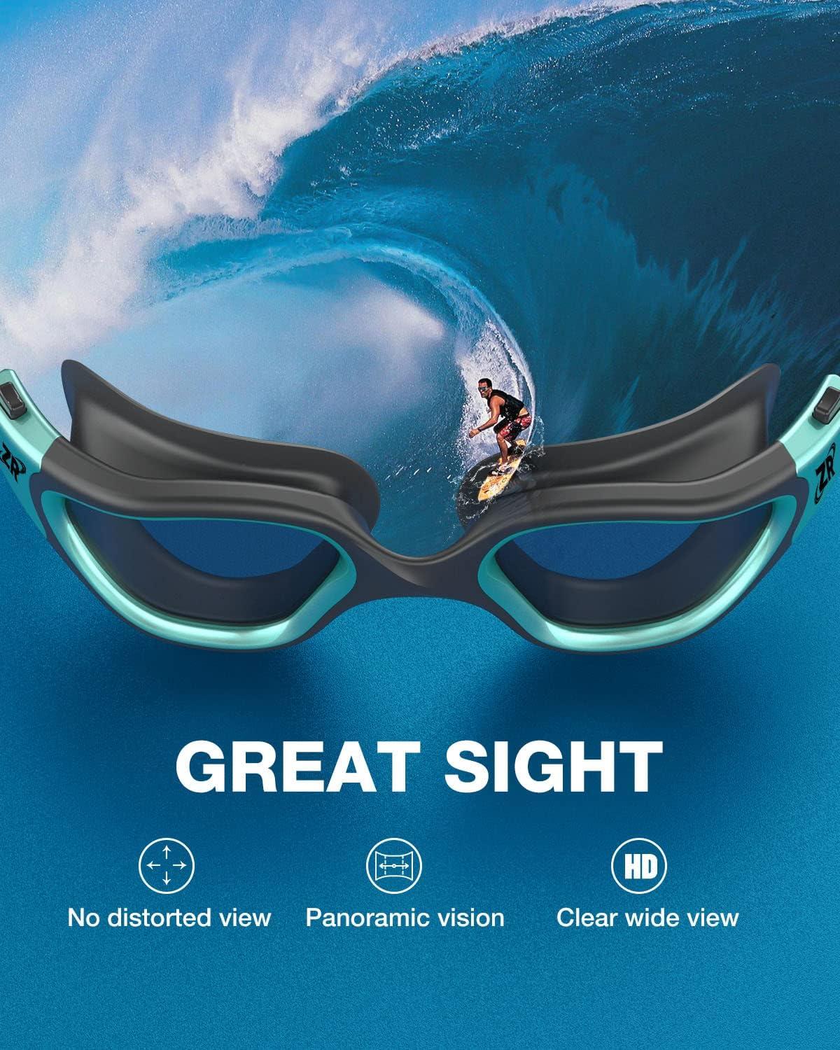imageZIONOR Swim Goggles G1 MAX Polarized AntiFog Swimming Goggles for Men WomenA2 Polarized Smoke