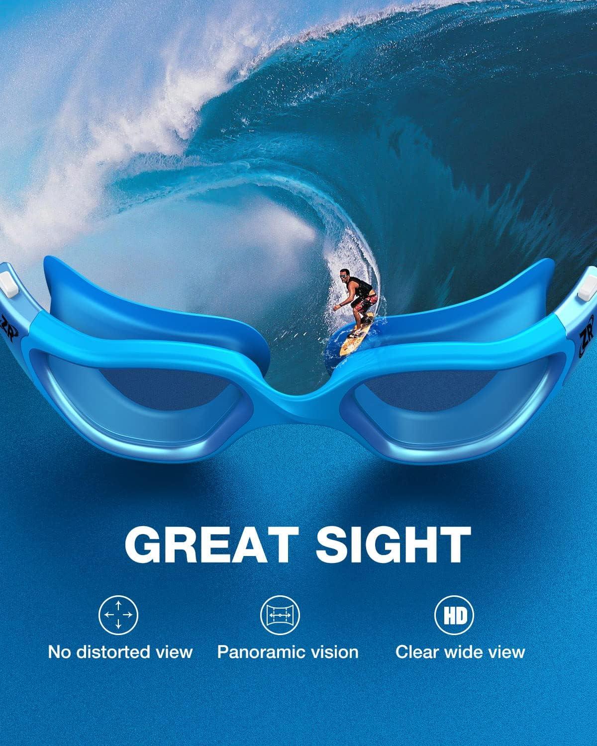 imageZIONOR Swim Goggles G1 MAX Polarized AntiFog Swimming Goggles for Men WomenA4 Polarized Bright Smoke