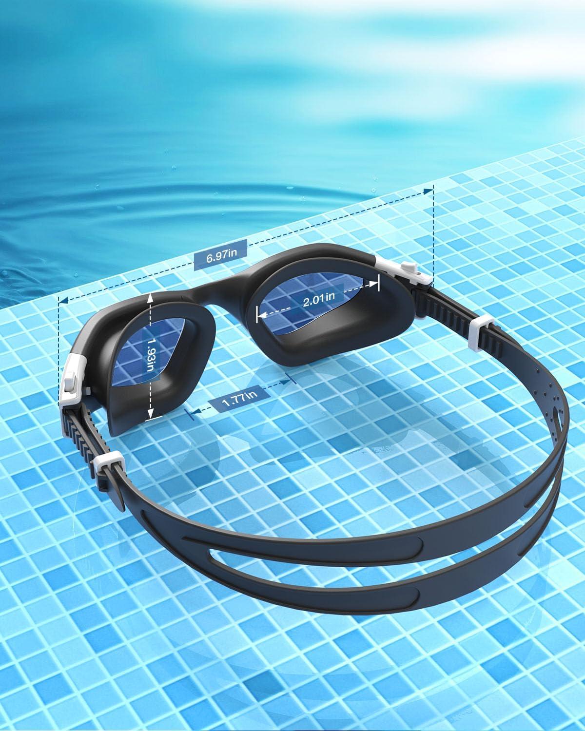 imageZIONOR Swim Goggles G1 SE Swimming Goggles AntiFog for Adult Men WomenB6gold Lens Black White Frame