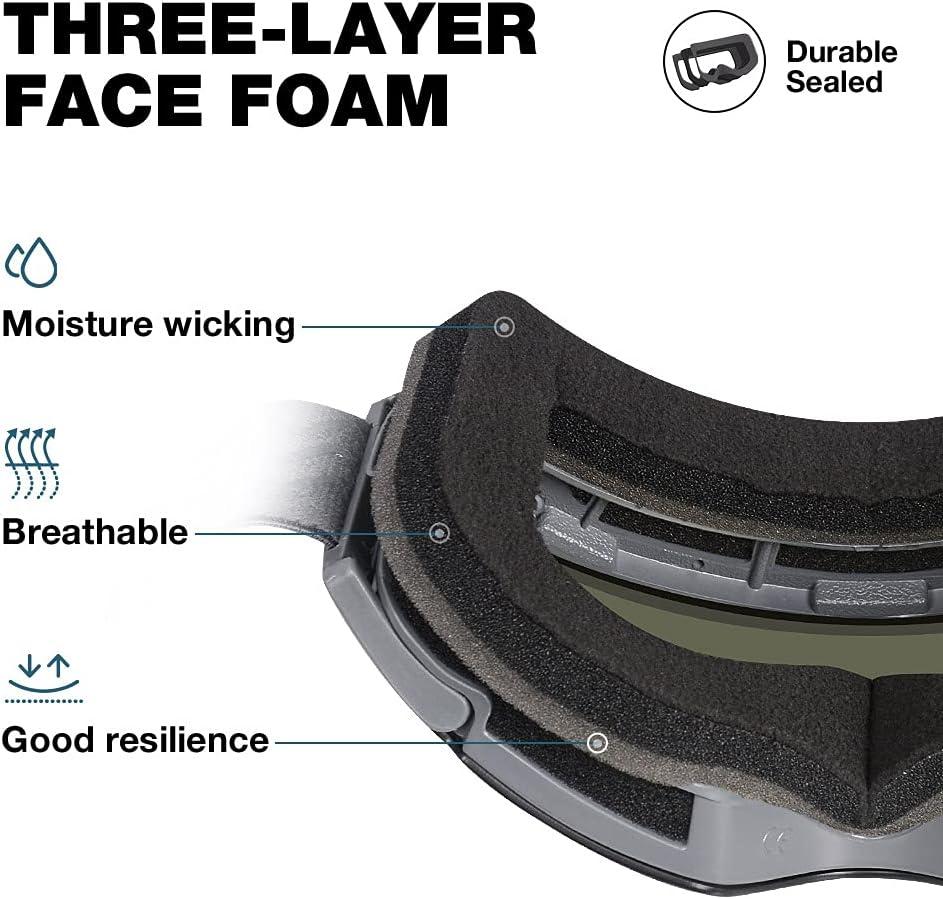 imageZIONOR X4 Ski Goggles Magnetic Lens Snowboard Goggles for Men Women Adult Snow Goggles Antifog UV ProtectionA0vlt 105 Grey Frame Grey Revo Silver Lens