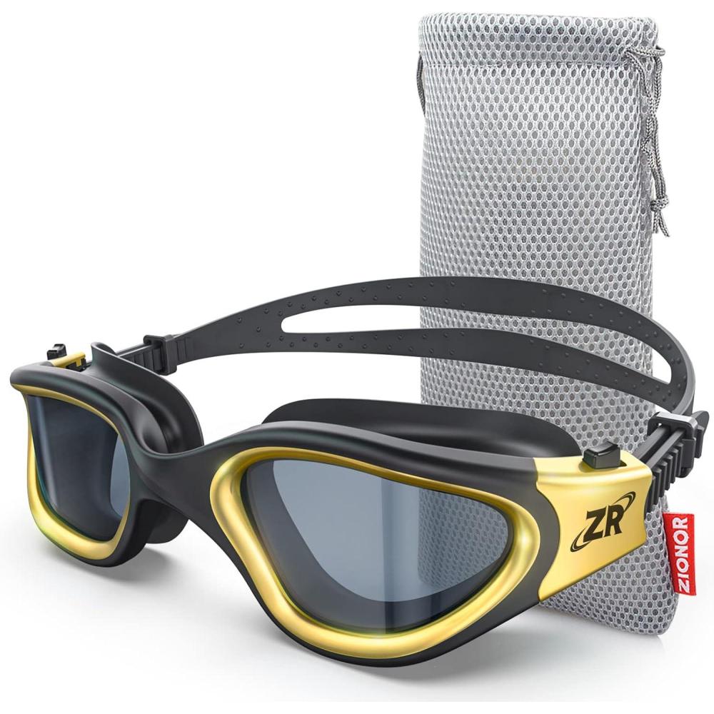 imageZIONOR Swim Goggles G1 MAX Polarized AntiFog Swimming Goggles for Men WomenA1 Polarized Smoke