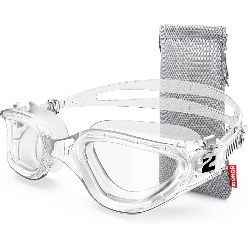 imageZIONOR Swim Goggles G1 SE Swimming Goggles AntiFog for Adult Men WomenA1clear Lens Clear Frame