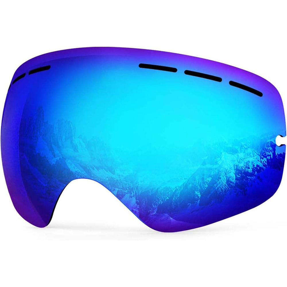 imageZIONOR X Ski Snowboard Snow Goggles Replacement LensesX Mirror Blue Lens Vlt 22