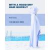 ZIONOR Hooded Bath Towel for Kids – 50”L x 35”W Extra-Large Hooded Towels for Big Kids 6-10, Kids Beach Towels Made from Bamboo Rayon, Suitable for Bath, Pool, Beach(Purple Shark)(4-purple Shark)
