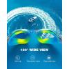 ZIONOR Kids Swim Goggles, G1MINI MIX Vibrant Colorblock Polarized No Leaking Anti Fog Kids Goggles(3-14)(B(blue/Green-gold))