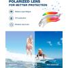 ZIONOR Kids Swim Goggles, G1MINI MIX Vibrant Colorblock Polarized No Leaking Anti Fog Kids Goggles(3-14)(C(white/Orange-red))