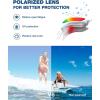 ZIONOR Kids Swim Goggles, G1MINI MIX Vibrant Colorblock Polarized No Leaking Anti Fog Kids Goggles(3-14)(H(white/Red-red))