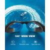 ZIONOR Kids Swim Goggles, G1MINI MIX Vibrant Colorblock Polarized No Leaking Anti Fog Kids Goggles(3-14)(K(black/Blue-blue))