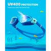 ZIONOR Kids Swim Goggles, G1MINI SE Anti-Fog Swimming Goggles for Kid Child 6-14(A (Clear Lens – Bluegreen))