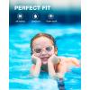 ZIONOR Kids Swim Goggles, G1MINI SE Anti-Fog Swimming Goggles for Kid Child 6-14(A0 Clear Lens – Pink)