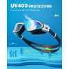 ZIONOR Kids Swim Goggles, G1MINI SE Anti-Fog Swimming Goggles for Kid Child 6-14(A2 (Clear Lens – Blackwhite))