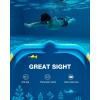 ZIONOR Kids Swim Goggles, G1MINI SE Anti-Fog Swimming Goggles for Kid Child 6-14(A9 (Clear Blue Lens – Blueyellow))