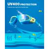 ZIONOR Kids Swim Goggles, G1MINI SE Anti-Fog Swimming Goggles for Kid Child 6-14(A9 (Clear Blue Lens – Blueyellow))