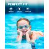 ZIONOR Kids Swim Goggles, G1MINI SE Anti-Fog Swimming Goggles for Kid Child 6-14(A9 (Clear Blue Lens – Blueyellow))