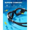 ZIONOR Kids Swim Goggles, G1MINI SE Anti-Fog Swimming Goggles for Kid Child 6-14(B2 Clear Blue Lens – Blackwhite)