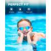 ZIONOR Kids Swim Goggles, G1MINI SE Anti-Fog Swimming Goggles for Kid Child 6-14(B2 (Gold Lens – Allclear))