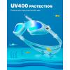 ZIONOR Kids Swim Goggles, G1MINI SE Anti-Fog Swimming Goggles for Kid Child 6-14(B2 (Gold Lens – Allclear))