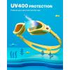 ZIONOR Kids Swim Goggles, G1MINI SE Anti-Fog Swimming Goggles for Kid Child 6-14(B5 (Amber Lens – Allyellow))