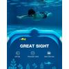ZIONOR Kids Swim Goggles, G1MINI SE Anti-Fog Swimming Goggles for Kid Child 6-14(B6 (Lightblue-gold))