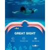 ZIONOR Kids Swim Goggles, G1MINI SE Anti-Fog Swimming Goggles for Kid Child 6-14(B7 (Red Lens – Pink))