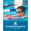 ZIONOR Kids Swim Goggles, G1MINI SE Anti-Fog Swimming Goggles for Kid Child 6-14(B9 (Allblack-gold))