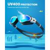 ZIONOR Kids Swim Goggles, G1MINI SE Anti-Fog Swimming Goggles for Kid Child 6-14(C1 (Gold Lens – Blackwhite))