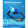 ZIONOR Kids Swim Goggles, G1MINI SE Anti-Fog Swimming Goggles for Kid Child 6-14(C2 (Blue Lens – Blackblue))