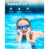 ZIONOR Kids Swim Goggles, G1MINI SE Anti-Fog Swimming Goggles for Kid Child 6-14(C2 (Blue Lens – Blackblue))