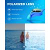 ZIONOR Kids Swim Goggles, G1MINI Ultra Photochromic Polarized Swimming Goggles Boys Girls(A3 (Bluegreen polarized + Photochromic none-metal Frame))
