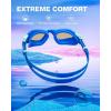 ZIONOR Kids Swim Goggles, G1MINI Ultra Photochromic Polarized Swimming Goggles Boys Girls(A3 (Bluegreen polarized + Photochromic none-metal Frame))