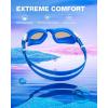 ZIONOR Kids Swim Goggles, G1MINI Ultra Photochromic Polarized Swimming Goggles Boys Girls(A4 (Blue  Polarized + Photochromic))