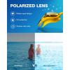 ZIONOR Kids Swim Goggles, G1MINI Ultra Photochromic Polarized Swimming Goggles Boys Girls(A4 (Gold  Polarized + Photochromic))