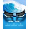 ZIONOR Kids Swim Goggles, G1MINI Ultra Photochromic Polarized Swimming Goggles Boys Girls(A8 (Silver  Polarized + Photochromic))