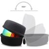 ZIONOR Ski Snowboard Goggles Box – Hard EVA Protection Carrying Case for Snow Sport(A0-black ( Large ))
