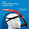 ZIONOR Snorkel Lap Swimming Swimmer Training Diving Snorkeling Comfortable Mouthpiece One-Way Purge Valve for Pool Open Water(C-T1 Swim Snorkel-Red)