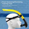 ZIONOR Snorkel Lap Swimming Swimmer Training Diving Snorkeling Comfortable Mouthpiece One-Way Purge Valve for Pool Open Water(T1 Swim Snorkel-Yellow)