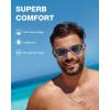 ZIONOR Swim Goggles, G1 MAX Polarized Anti-Fog Swimming Goggles for Men Women(A (Polarized + Bright Smoke))