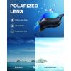 ZIONOR Swim Goggles, G1 MAX Polarized Anti-Fog Swimming Goggles for Men Women(A0 (Polarized + Mirror Blue))