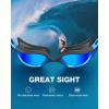 ZIONOR Swim Goggles, G1 MAX Polarized Anti-Fog Swimming Goggles for Men Women(A0 (Polarized + Mirror Blue))