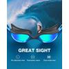 ZIONOR Swim Goggles, G1 MAX Polarized Anti-Fog Swimming Goggles for Men Women(A5 (Polarized + Mirror Gold))