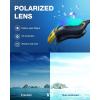 ZIONOR Swim Goggles, G1 MAX Polarized Anti-Fog Swimming Goggles for Men Women(A6 (Polarized + Mirror Gold))