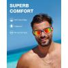 ZIONOR Swim Goggles, G1 MAX Polarized Anti-Fog Swimming Goggles for Men Women(A7 (Polarized + Mirror Red))