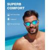 ZIONOR Swim Goggles, G1 MAX Polarized Anti-Fog Swimming Goggles for Men Women(A9 (Polarized + Mirror Gold))